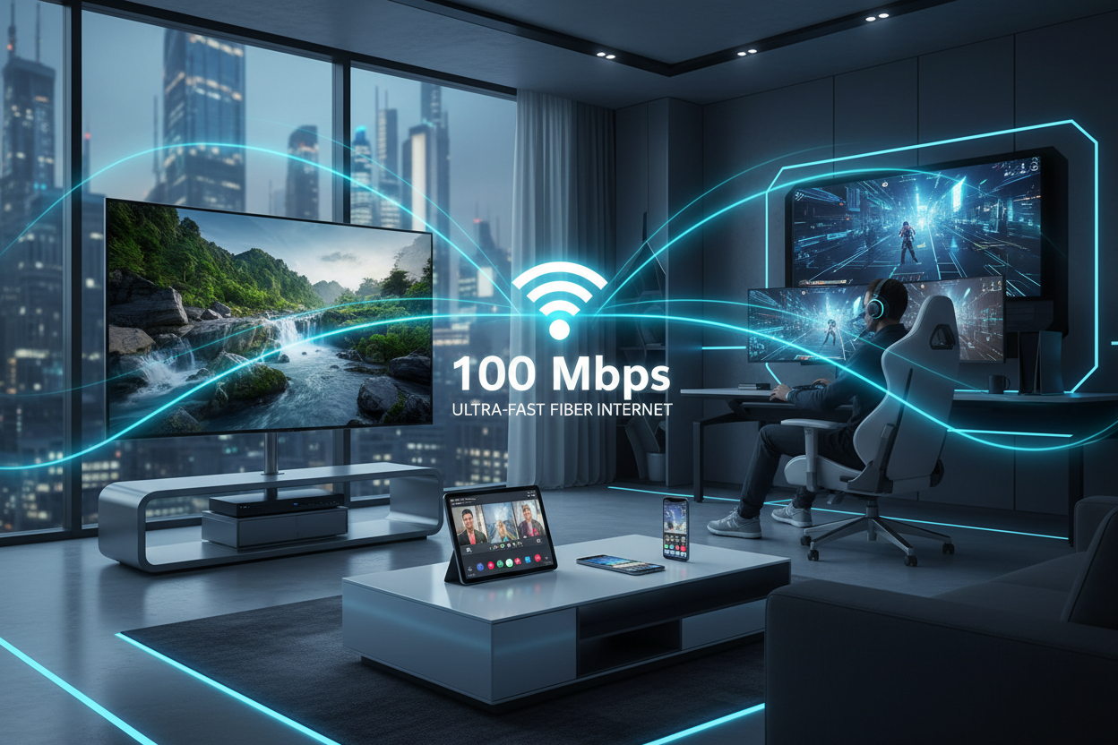 100 Mbps Internet: Stream, Game, and Connect Seamlessly – ZBTWIFI