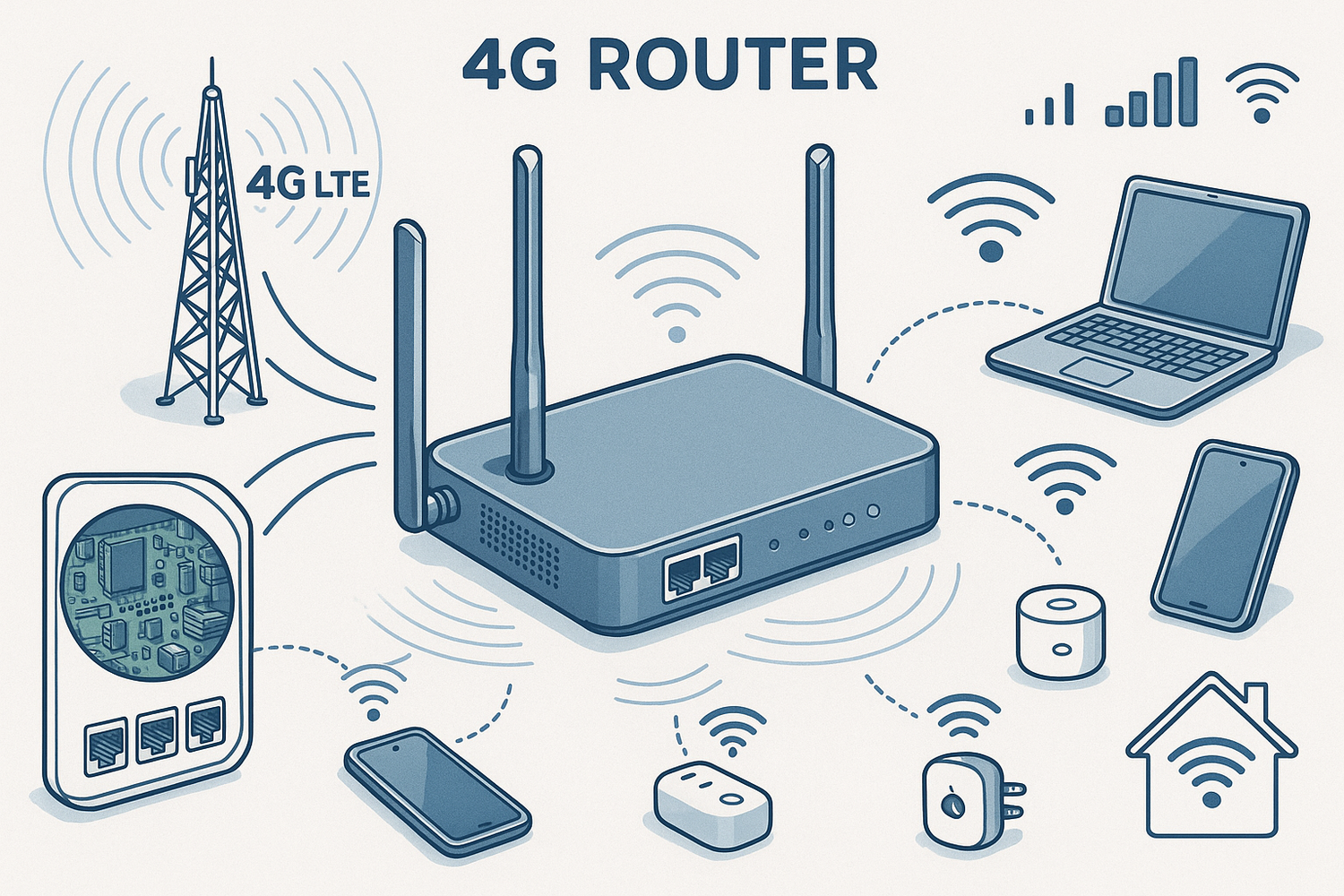 4G Router hoạt động như thế nào? Tìm hiểu về giải pháp internet không dây hiện đại - ZBTWIFI