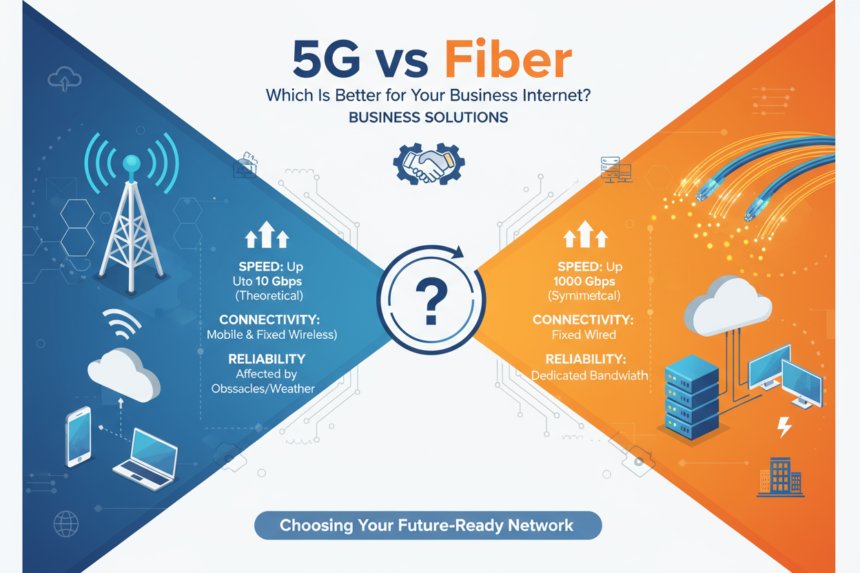 5G vs Fiber: Which Is Better for Your Business Internet?