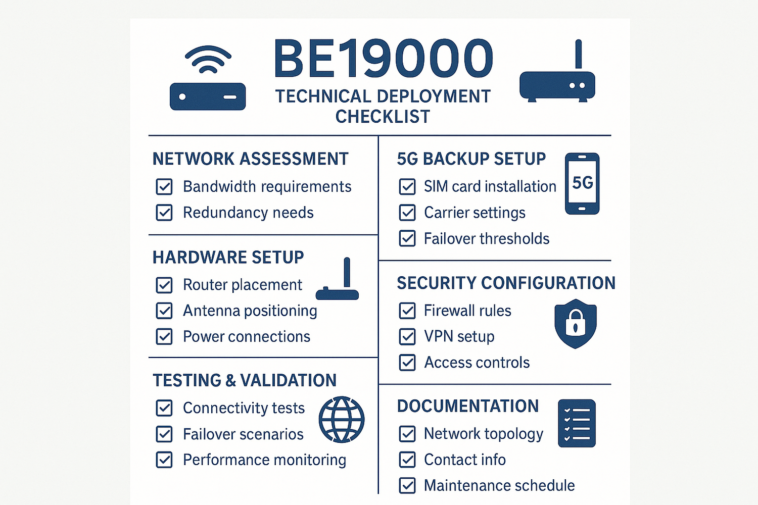 BE19000 Multi-WAN & 5G Backup – Real-World Deployment Checklist