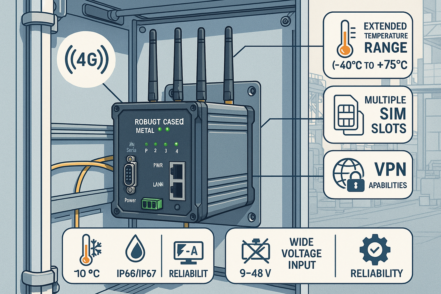 Characteristics and Requirements of 4G Industrial Routers – ZBTWIFI
