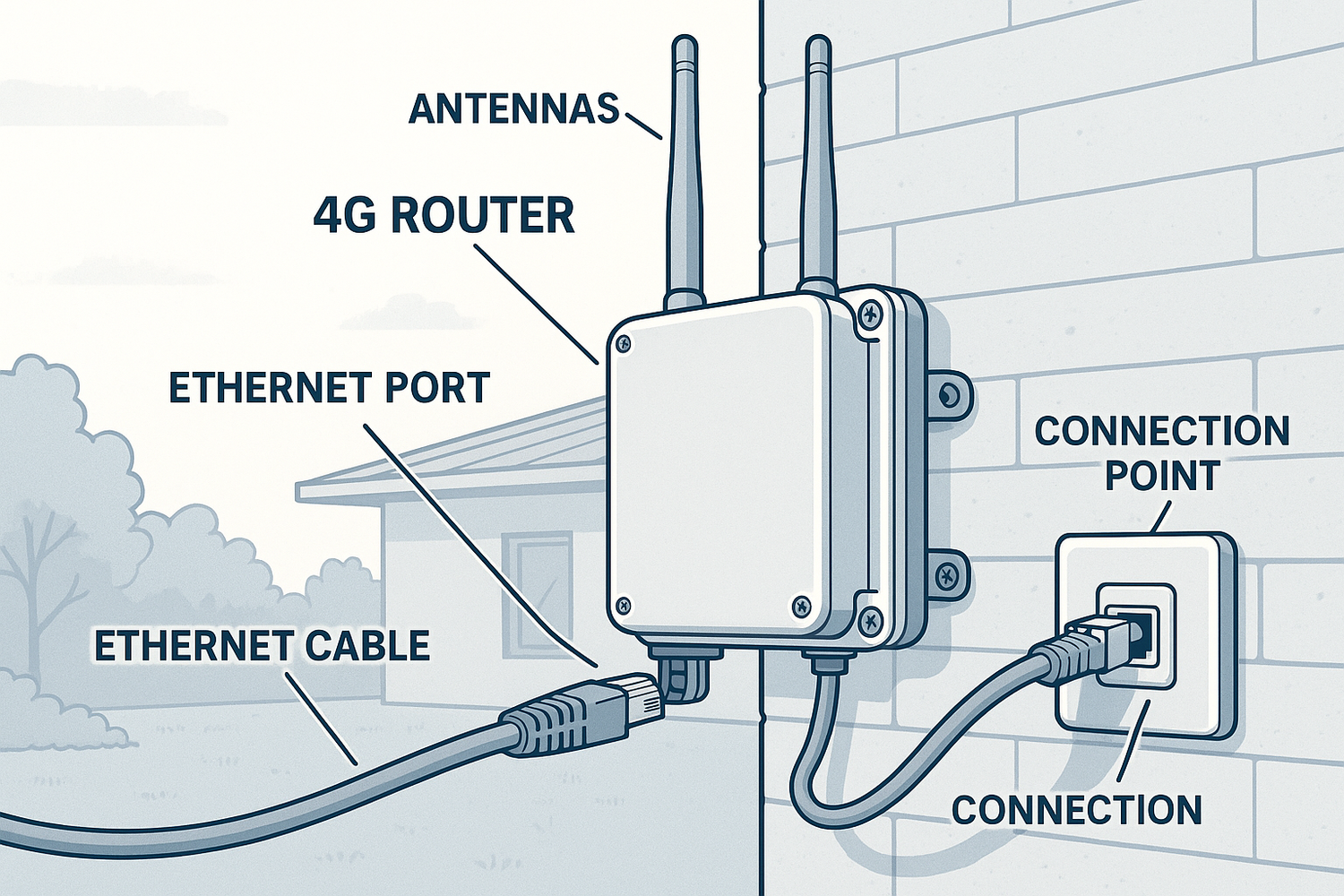 Earthnet Connector Router Connecting Your Outdoor 4G Router via Ethernet – ZBTWIFI