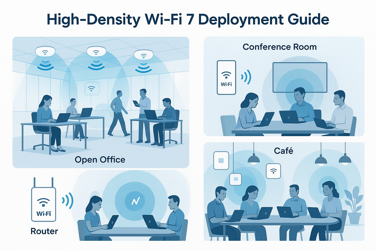 High-Density Wi-Fi 7 Deployment Guide for Offices, Conference Rooms, and Cafés