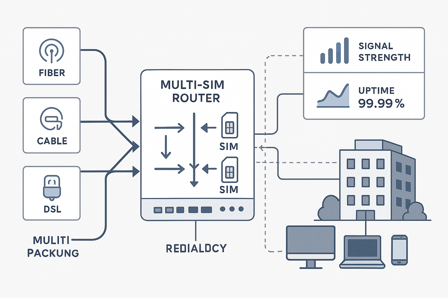 How Multi-WAN & Multi-SIM Routers Boost Enterprise Network Reliability