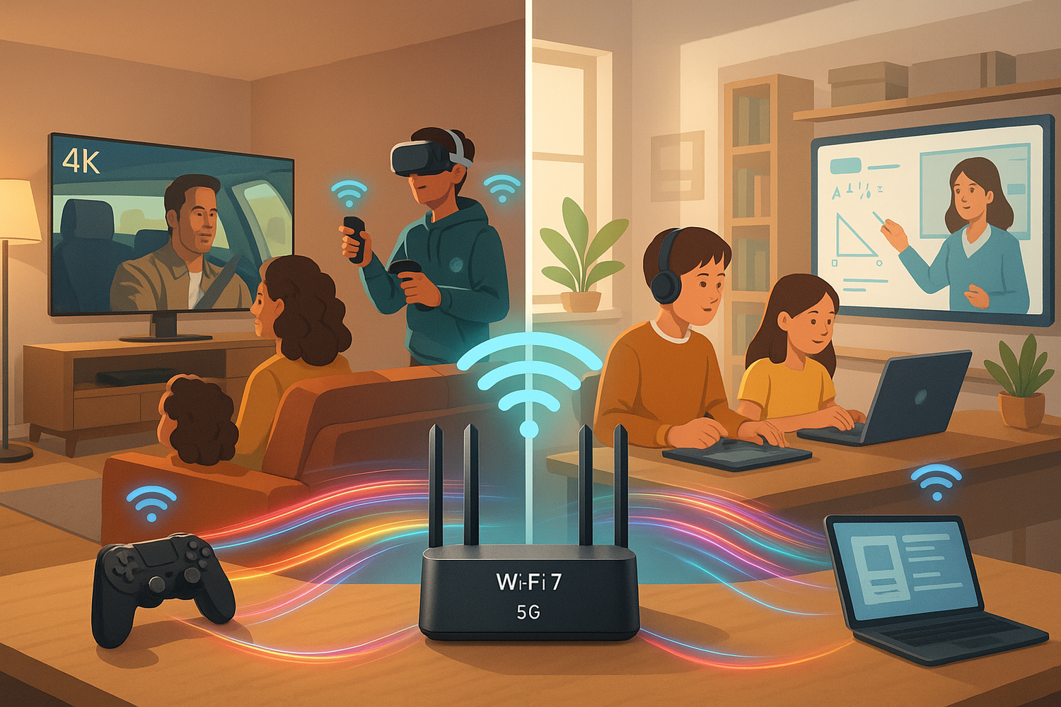 How WiFi 7 5G Routers Enhance Home Entertainment and Education - ZBTWIFI