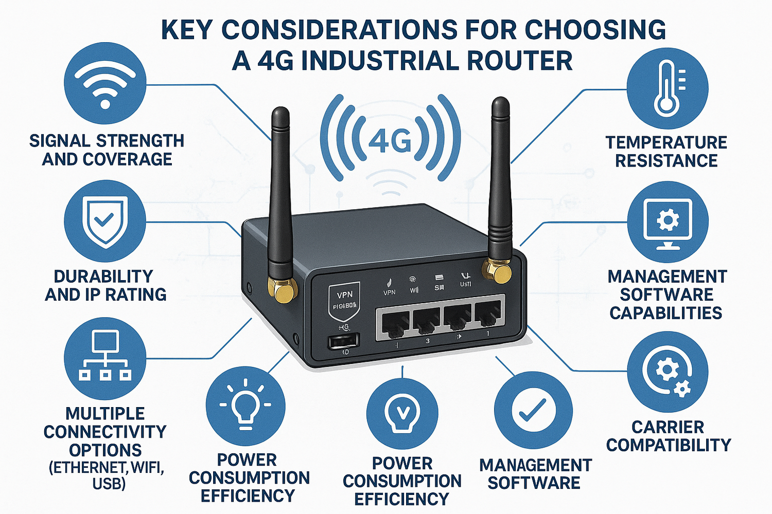 Key Considerations When Choosing a 4G Industrial Router - ZBTWIFI