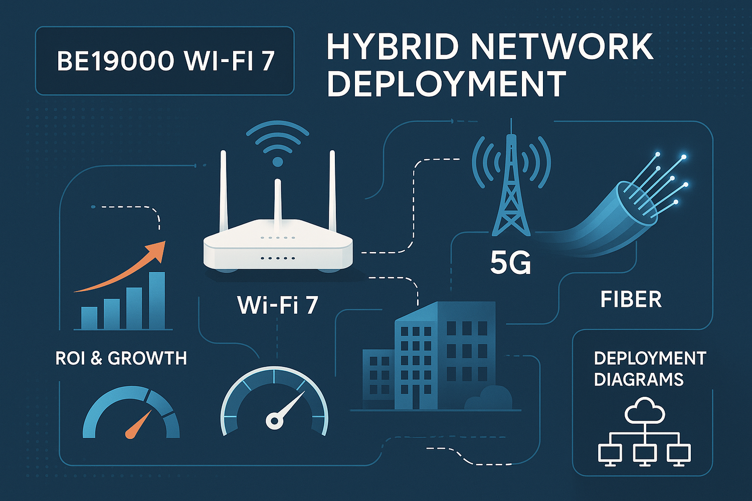 Maximizing ROI with Hybrid Networks: BE19000 Wi-Fi 7 + 5G + Fiber Deployment Case Study