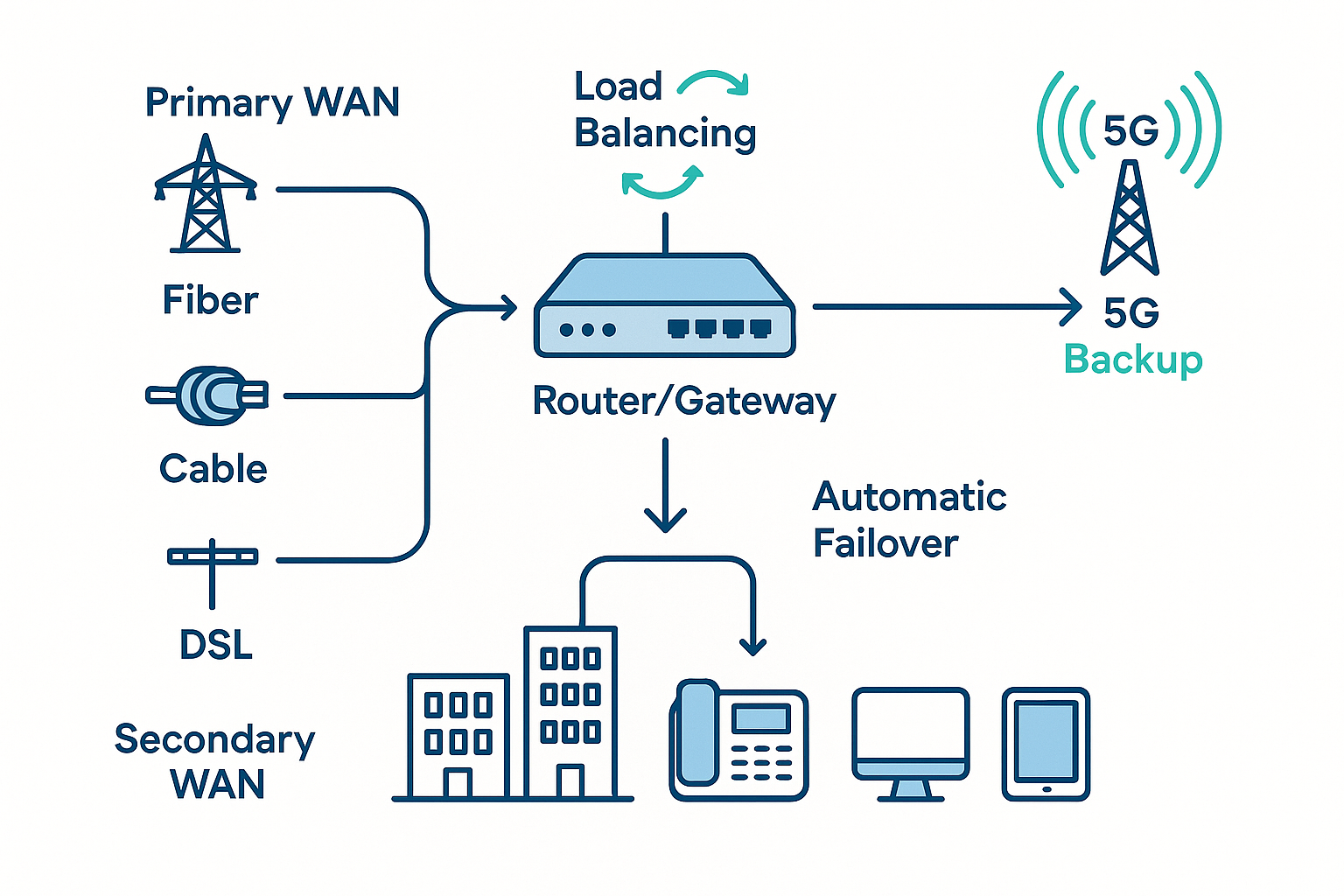 Multi-WAN & 5G Backup Practical Guide for Small Business Networks – ZBTWIFI