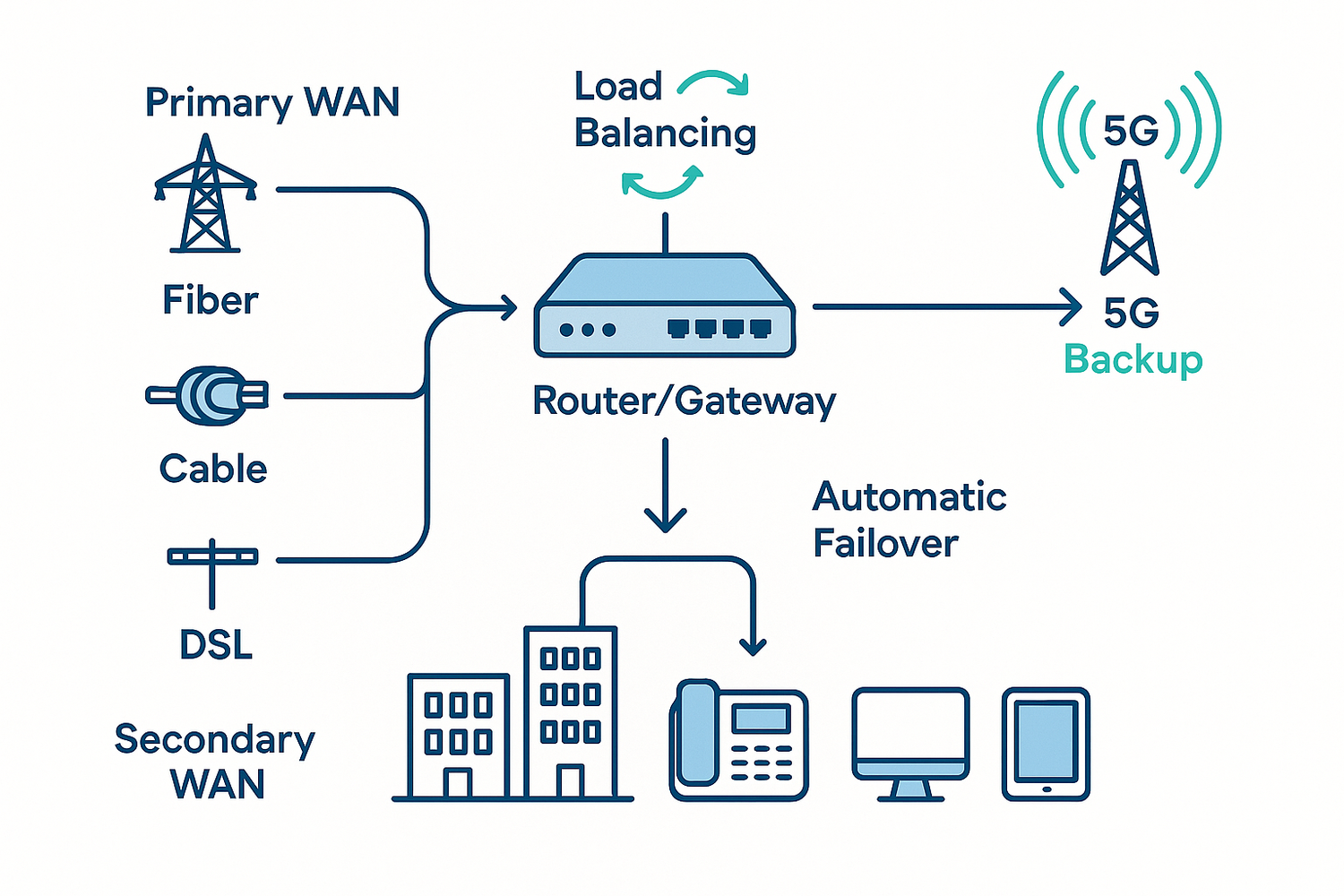 Multi-WAN & 5G Backup Practical Guide for Small Business Networks