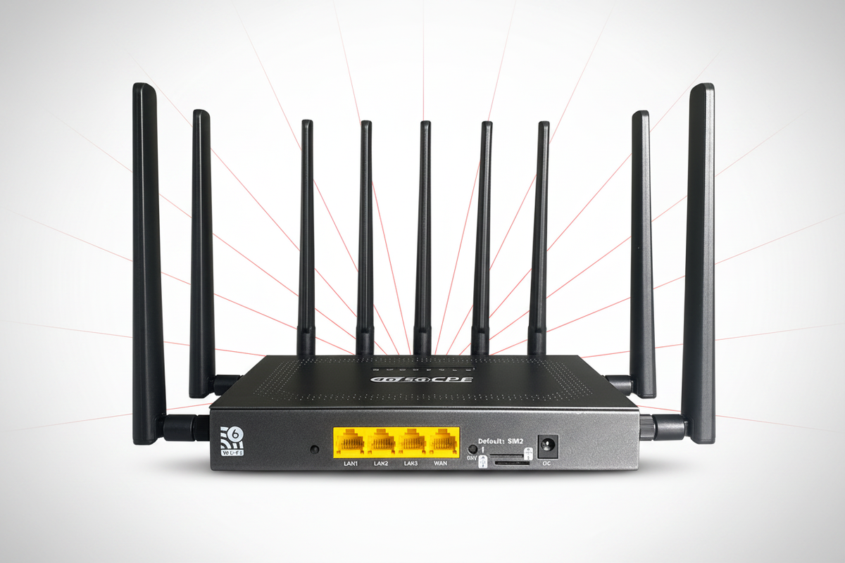 Z8105AX-M2-T 5G CPE WiFi 6 AX3000 enterprise router white background