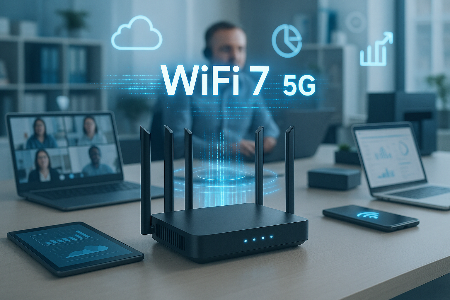 Expensive Router Work Envirenment Why a WiFi 7 5G Router is Essential for Business and Remote Work – ZBTWIFI