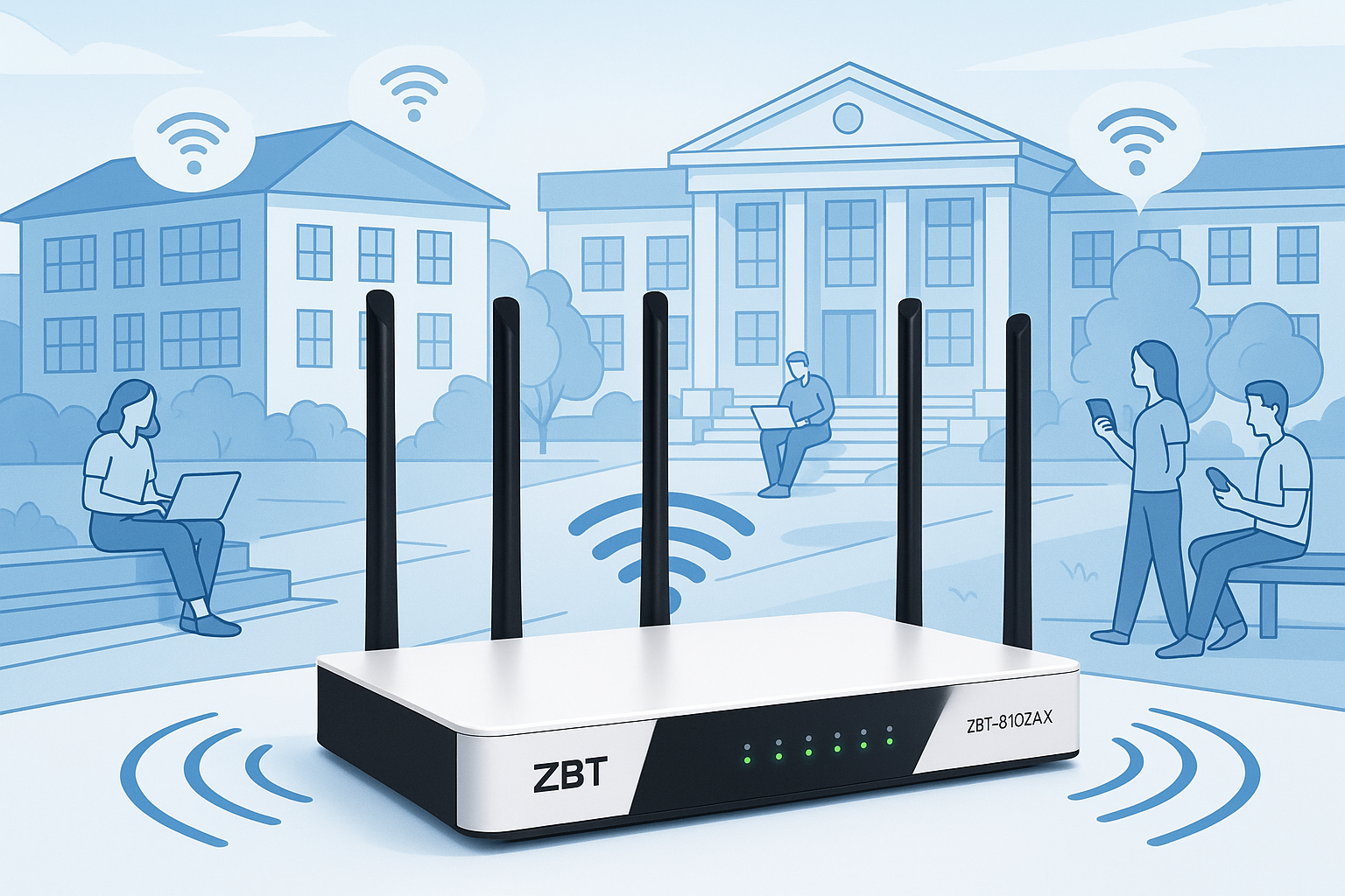 ZBT-8102AX Router: Empowering Campus Networking – ZBTWIFI