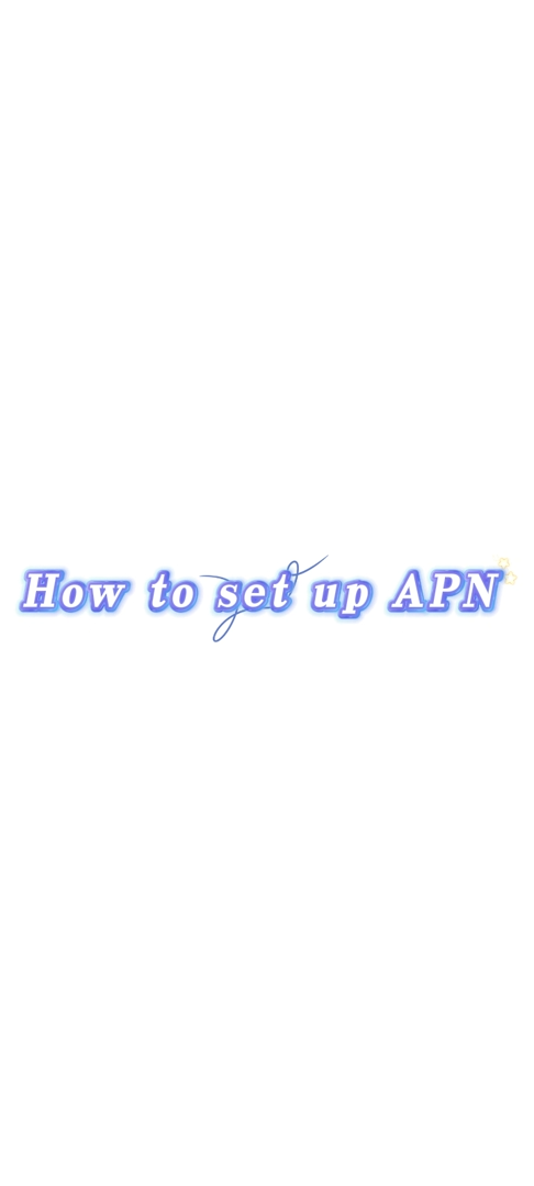 How to set up APN
